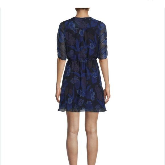 Ted Baker Juleah Ruched Sleeve Mini Dress Navy Blue Size 2 (US 6) NWT - Picture 8 of 8
